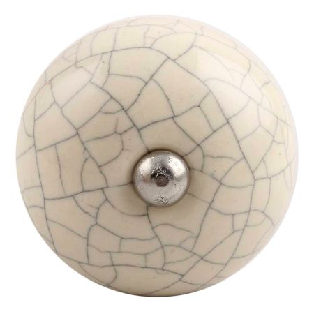 Cream Crackle Ceramic Wine Stopper